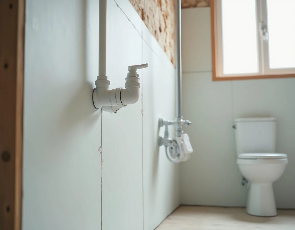 Czysto poprowadzona instalacja wodno-kanalizacyjna w nowym domu w Wieliczce